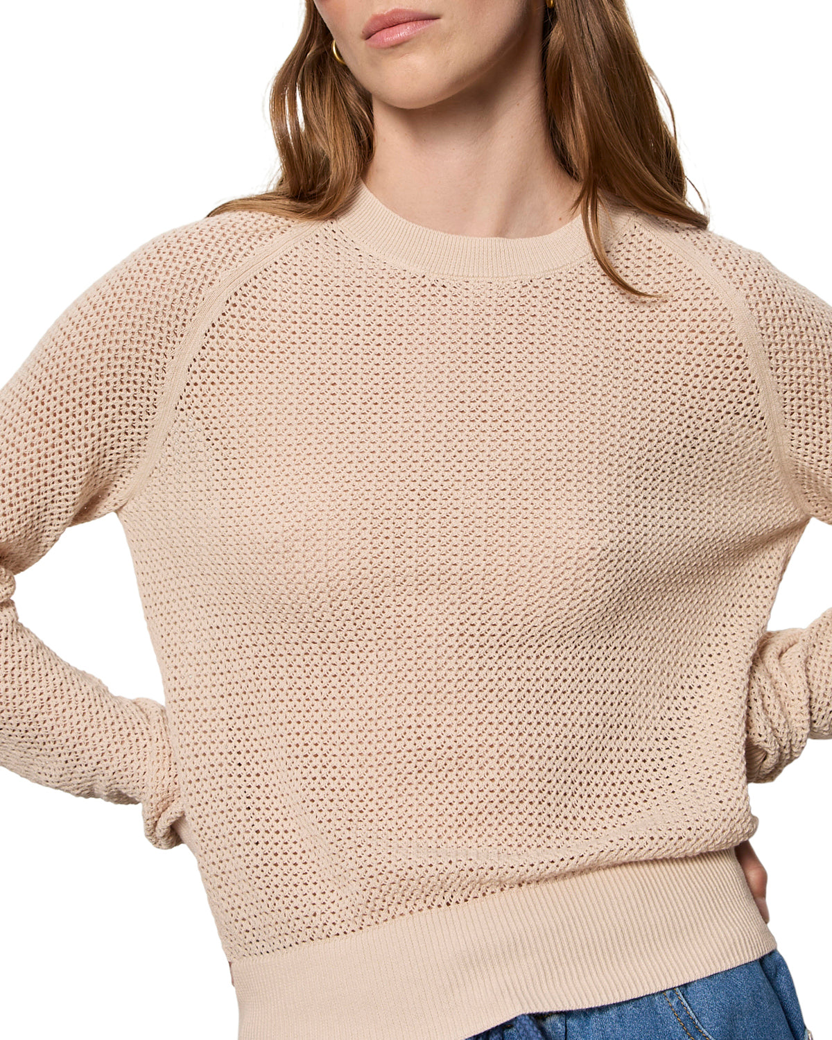Soleil Open Stitch Sweater by Sanctuary in Dark Opal