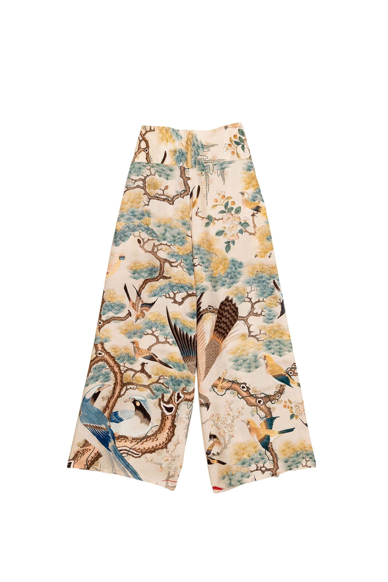 Hummingbird Palazzo Pants by One Hundred Stars in Nude