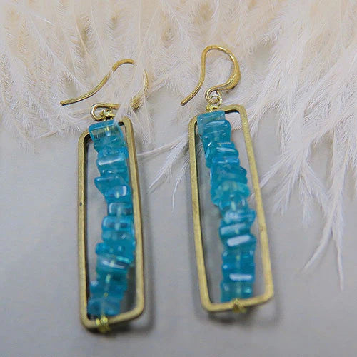 Cairns Heishi Rectangle Earring by Santore in Apatite