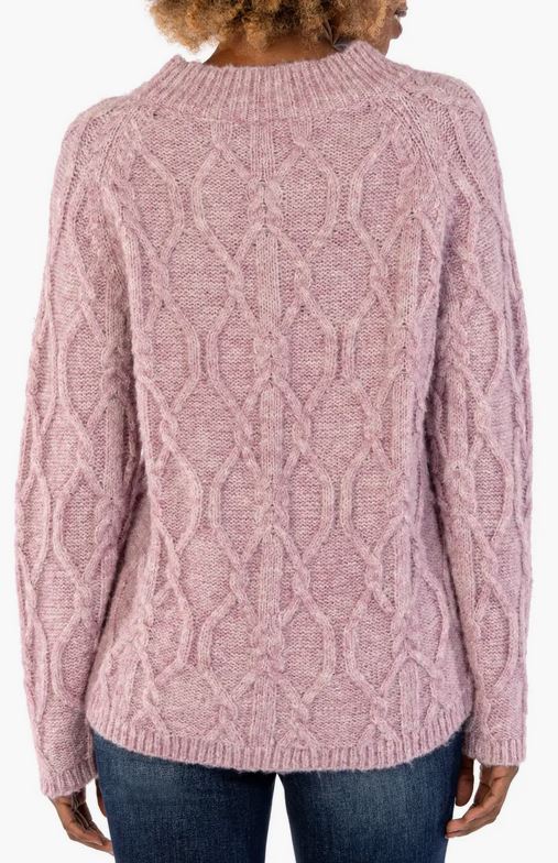Eudora Cable Knit Pullover by Kut from the Kloth in Lilac/Lavender