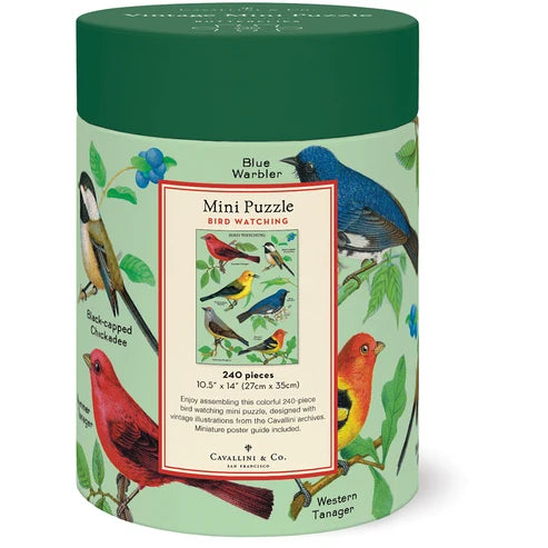 Bird Watching 240 Pieces Mini Puzzle by Cavallini Papers & Co