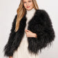 Feather Jacket with Ostrich Trim by Linda Richards in Black