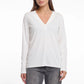 Cleo V-Neck Tee by Rino & Pelle in Snow White
