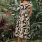 V-Neck Elastic Waist Dress by Fun2Fun in Navy