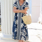 Cora Caftan by Ex Voto in Deep Lapis