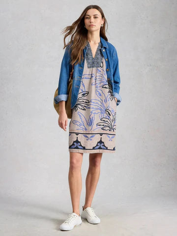 Ash Linen Dress by White Stuff in Ivory Multi