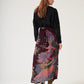 A-line Maxi Skirt by One Hundred Stars in Crane Plum