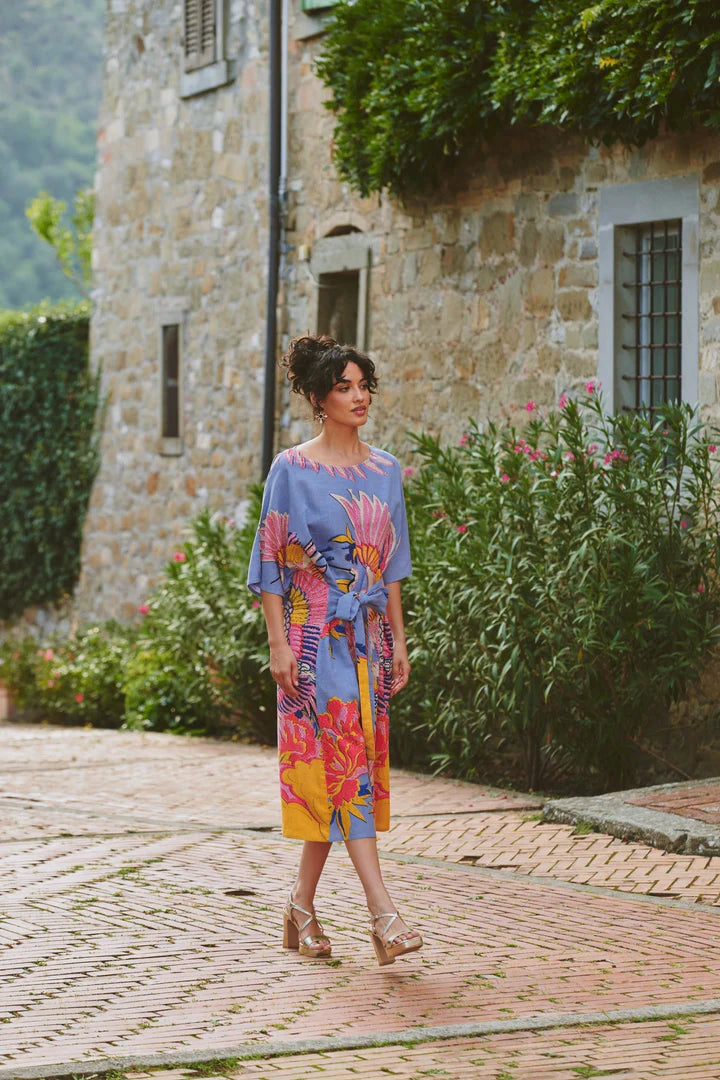 Crane Periwinkle Obi Dress by One Hundred Stars