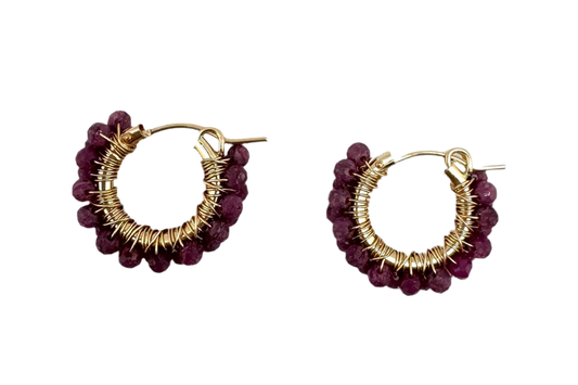 Diddi Earrings by IN2DESIGN in Gold and Ruby