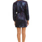Sequin Long Sleeve Wrap Front Mini Dress by Donna Morgan