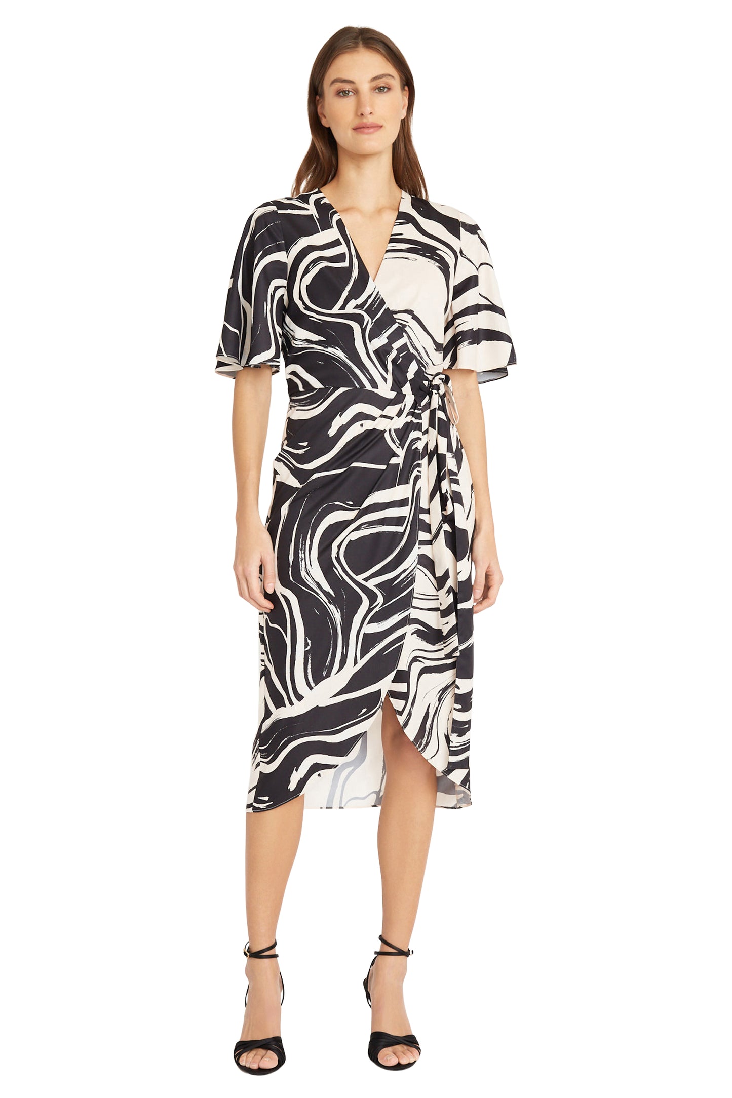 Crepe Dress by Donna Morgan in Black Cream