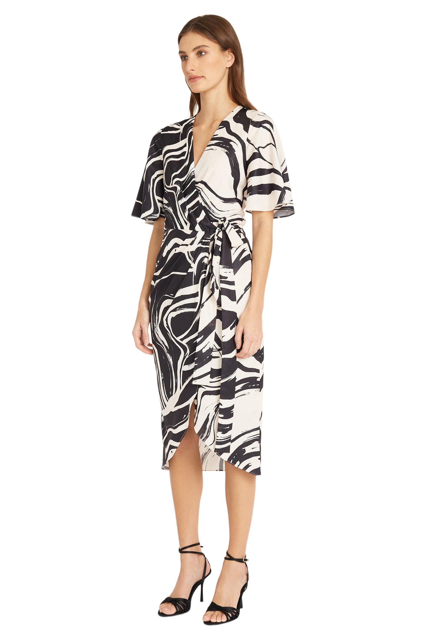 Crepe Dress by Donna Morgan in Black Cream