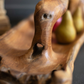 Large Oval Teak Bowl with Handle by Kalalou