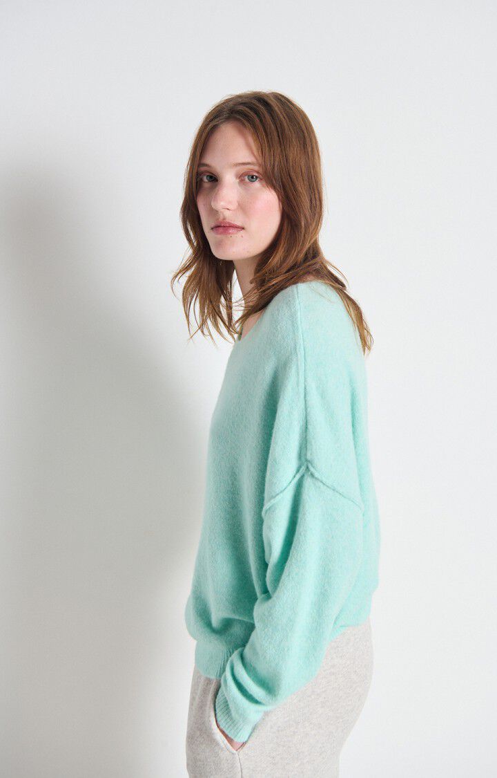 Damsville Sweater by American Vintage in Lagon Chine