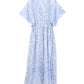 Ikat Gemma Maxi Cover Up by Echo in Sky Blue