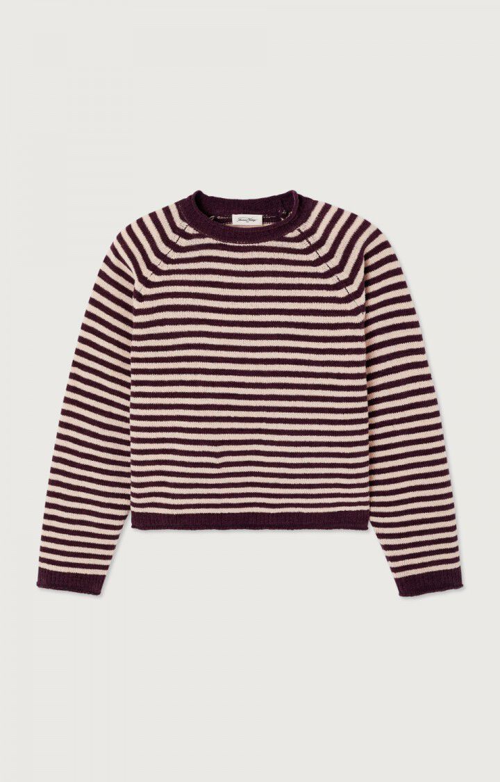 Ekewood Striped Sweater by American Vintage in Aubergine and Rose