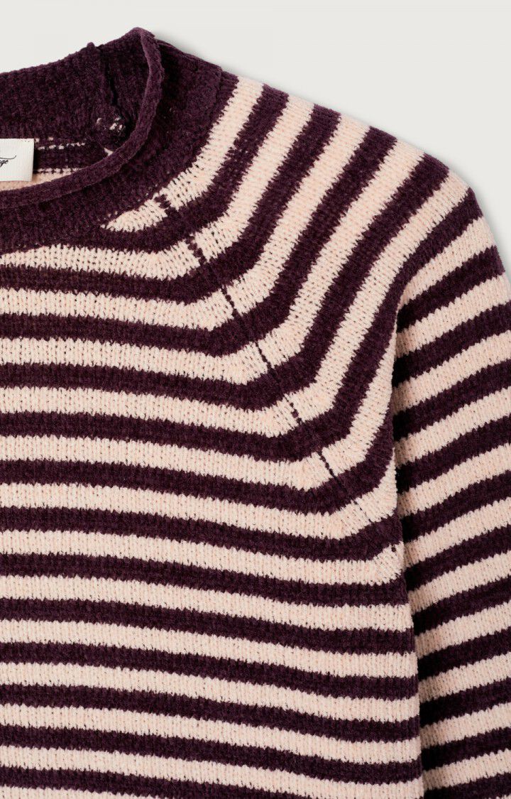 Ekewood Striped Sweater by American Vintage in Aubergine and Rose