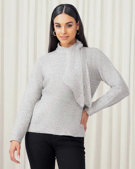 Sweater by Elena Wang in Silver