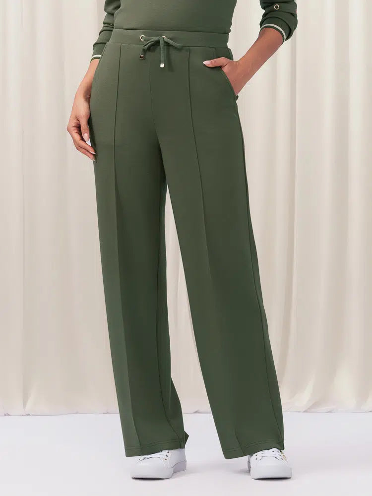 Wide Pant by Elena Wang in Olive Khaki
