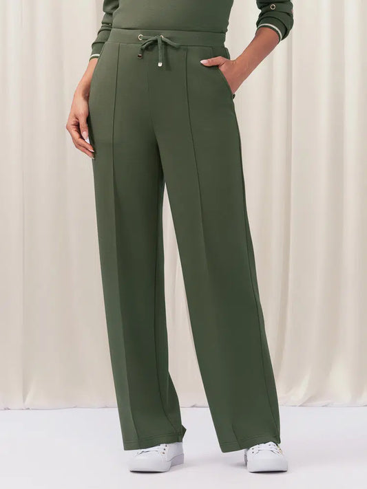 Wide Pant by Elena Wang in Olive Khaki