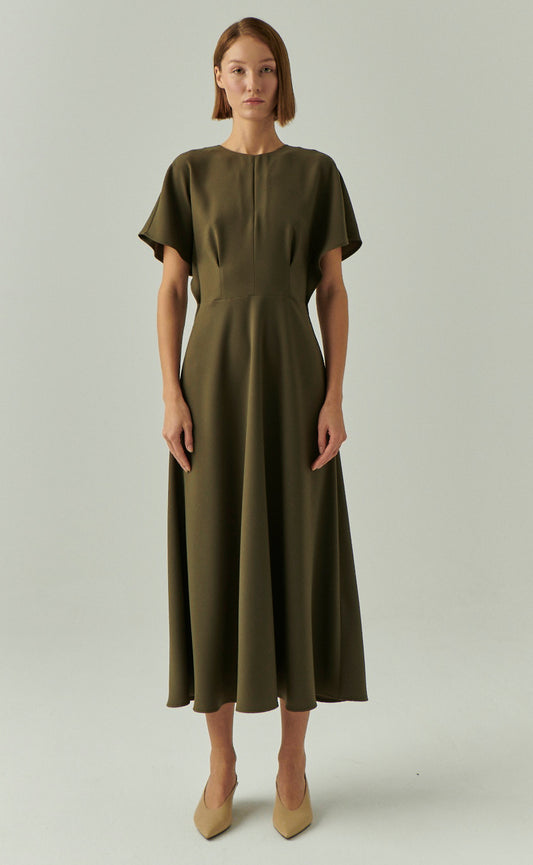 Elodie Dress by Exquise in Khaki