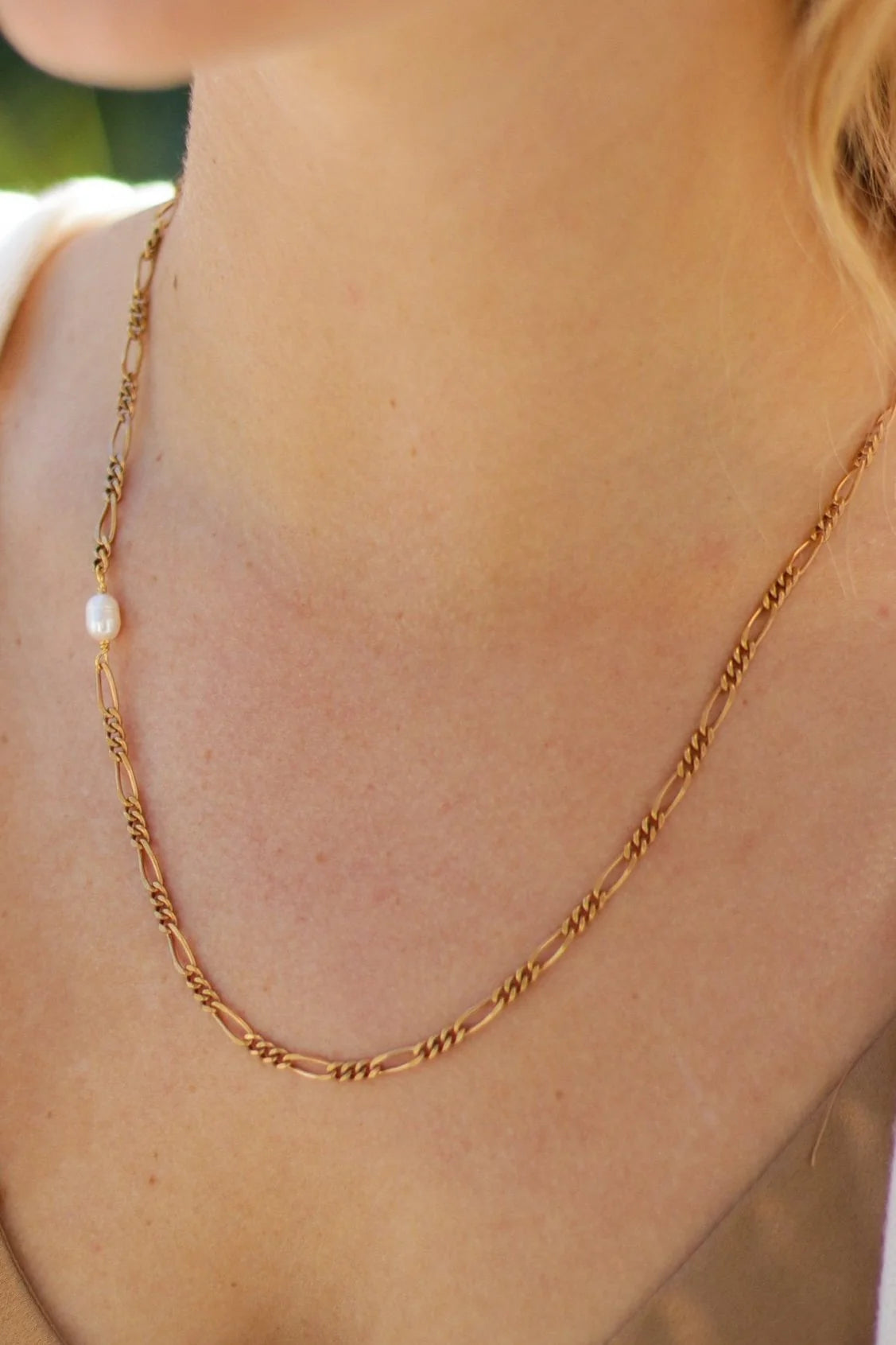 Helen 22" Necklace w/Pearl by Ex Voto