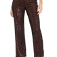 Clean Waistline Sequin Pull on Pant by Muse in Chocolate