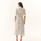 Sawyer Dress by Exquise in Dark Blue/White