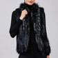 Rex & Raccoon Vest by Linda Richards in Black