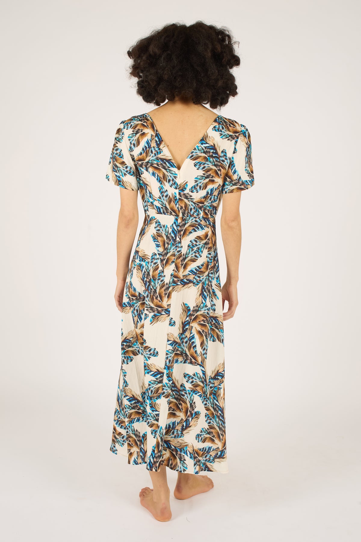 Feckless Feathers Bonnie Dress by Traffic People in Cream