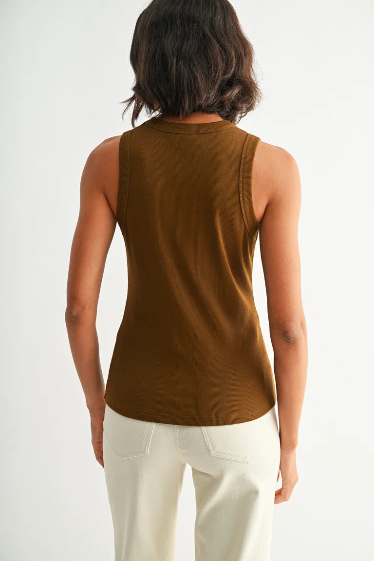 Knit Sleeveless Top by Fun2Fun in Brick