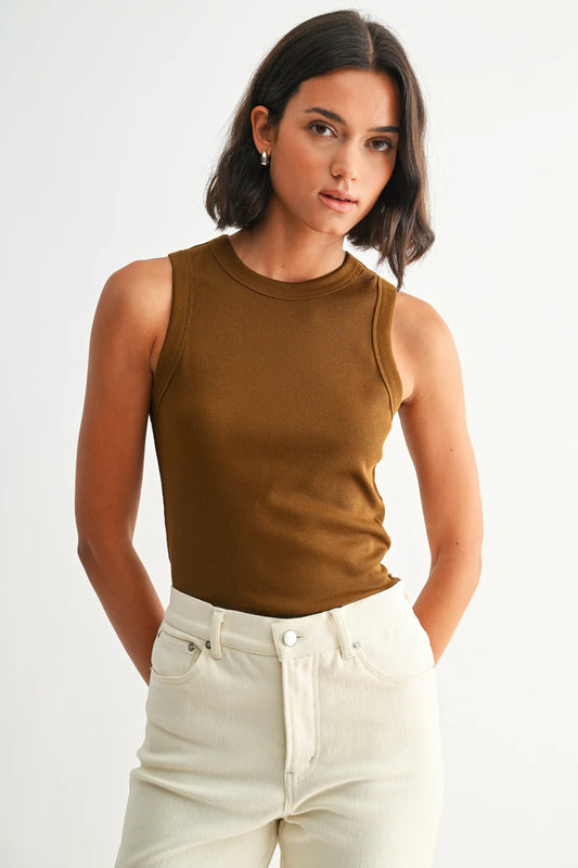 Knit Sleeveless Top by Fun2Fun in Brick