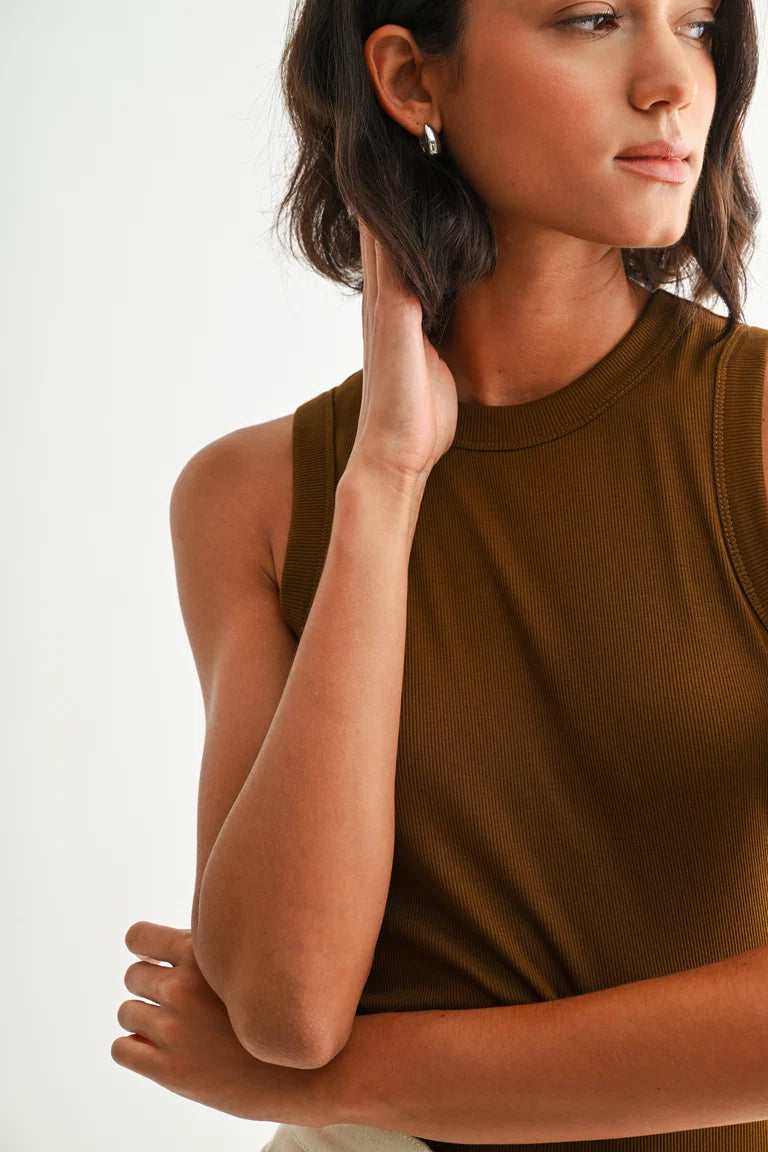 Knit Sleeveless Top by Fun2Fun in Brick