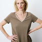 Aurelien T-Shirt by Grace & Mila in Khaki