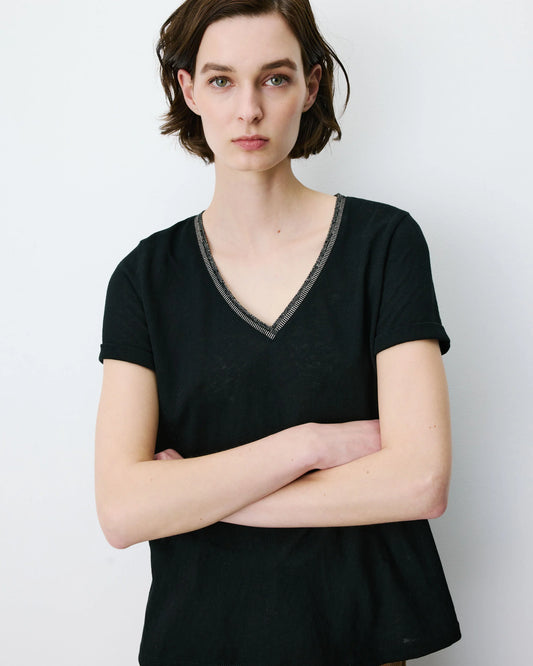 Aurelien T-Shirt by Grace & Mila in Noir