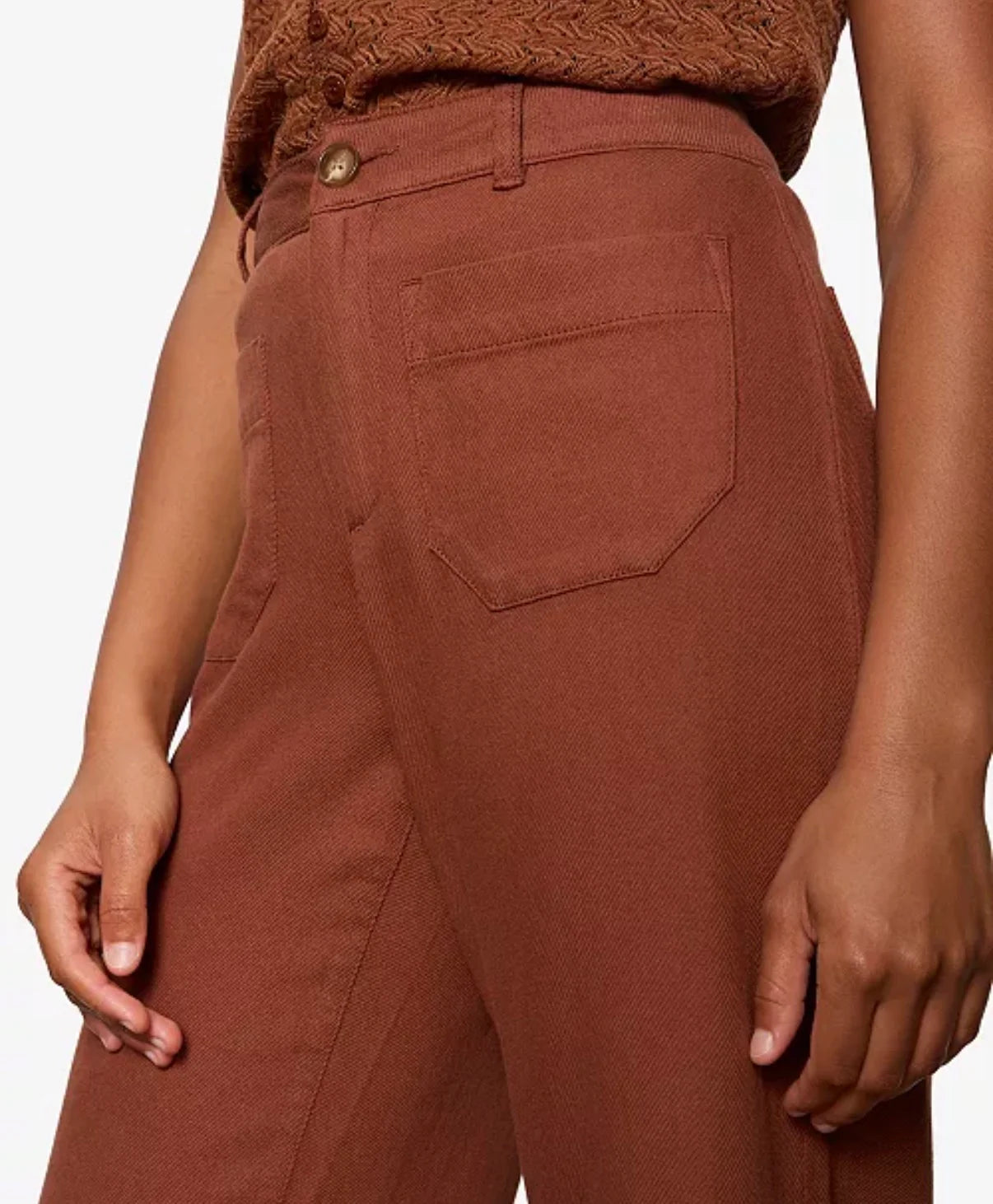 Soft Marine Wide Leg Crop by Sanctuary in Ancient Clay