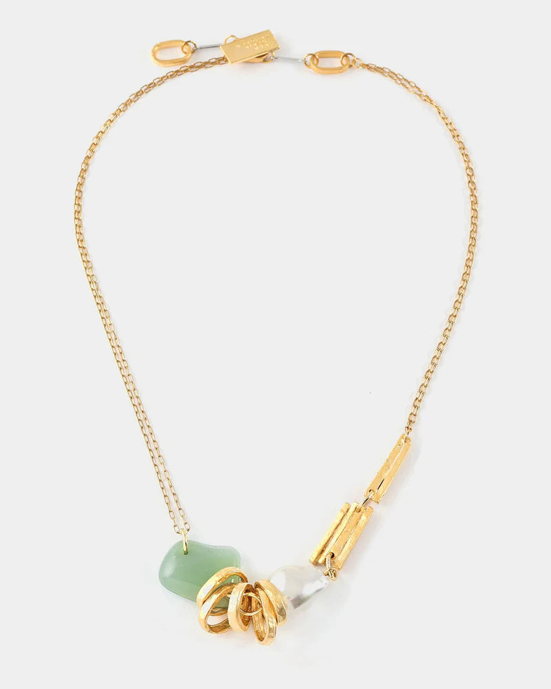 Rivulus Necklace by Anne-Marie Chagnon in Sage