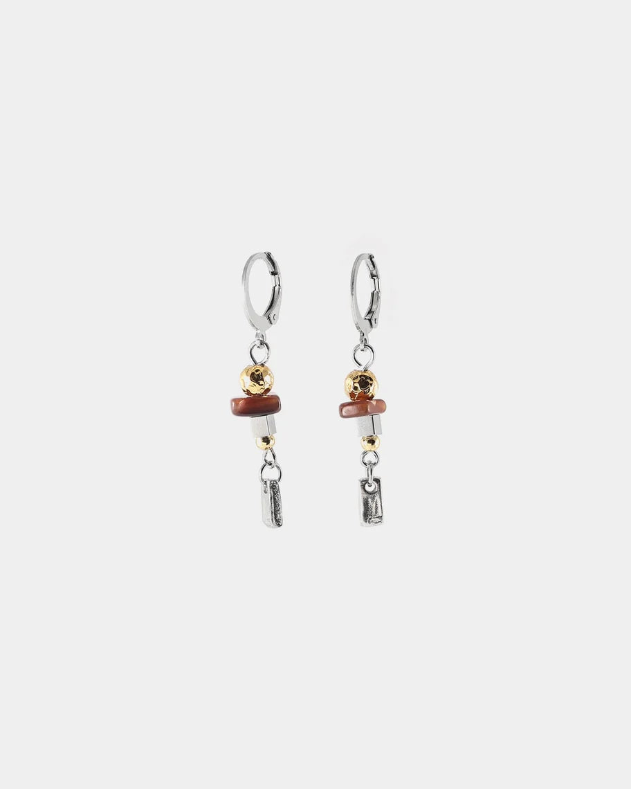 Elodea Earring by Anne-Marie Chagnon in Cocoa