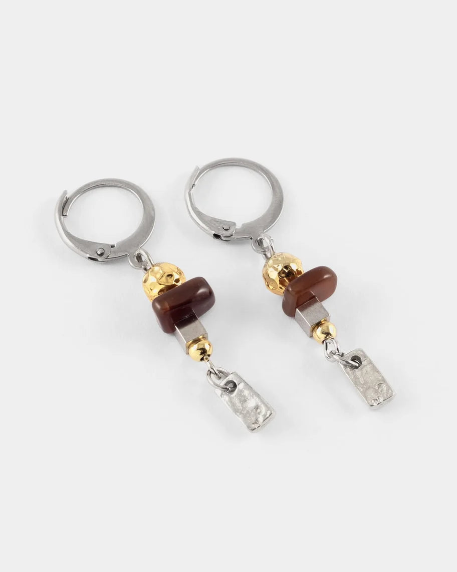 Elodea Earring by Anne-Marie Chagnon in Cocoa