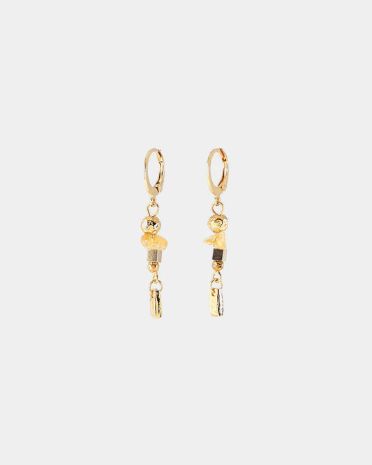 Elodea Earring by Anne-Marie Chagnon in Honey Brown