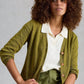 Nova Linen Blend Cardi by White Stuff in Mid Green