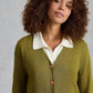 Nova Linen Blend Cardi by White Stuff in Mid Green