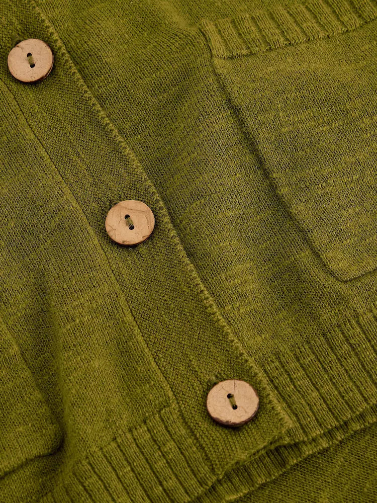 Nova Linen Blend Cardi by White Stuff in Mid Green