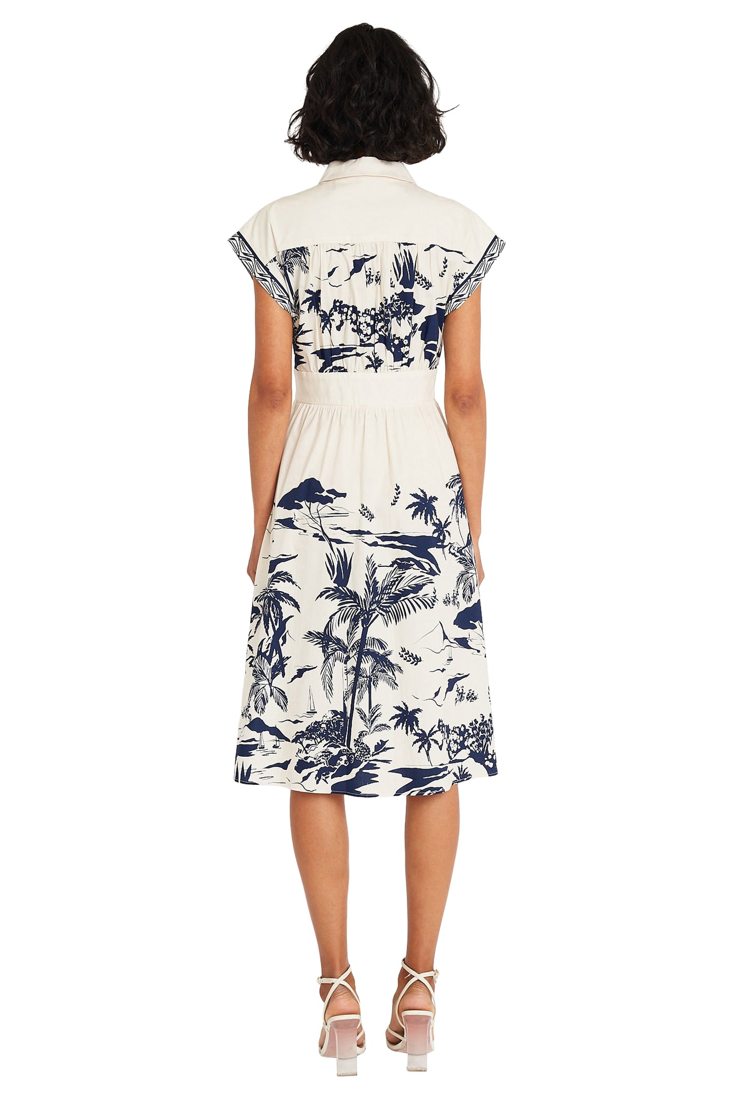 Pacific Rim Print Button Front Dress by Maggy London