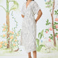 Print Dress by Maggy London in Ivory/Charcoal