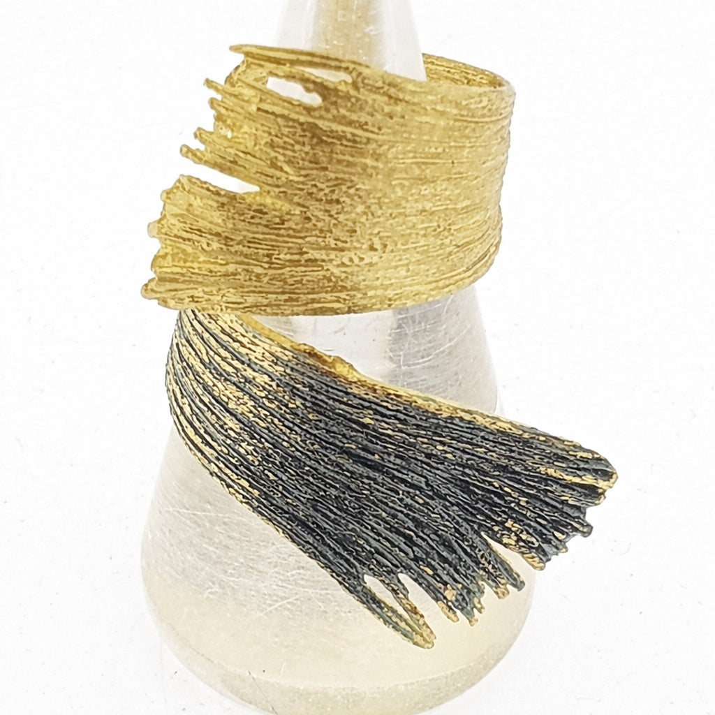 Ring by Kalliope Jewelry in Black Oxidation