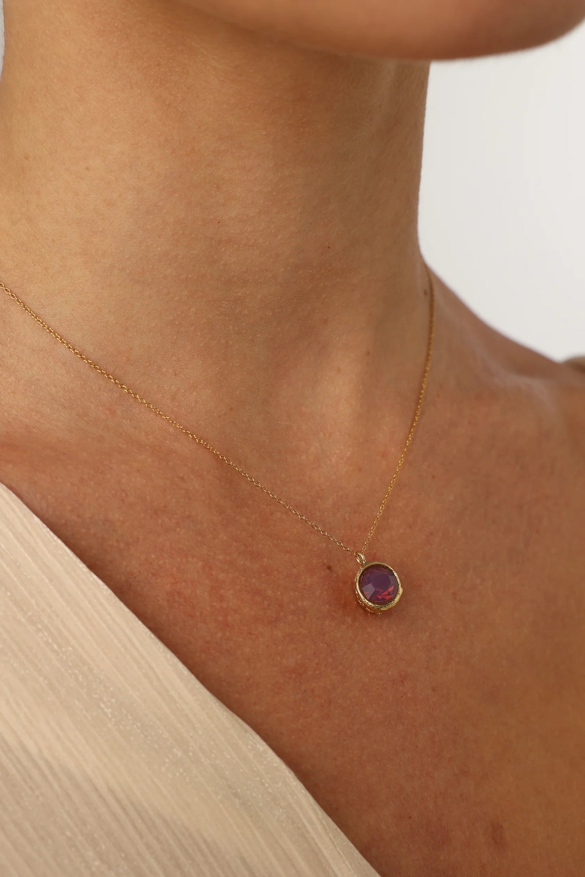 Billy Necklace by Kalliope Jewelry in Amethyst Opal Crystal