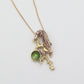 Coralia Necklace by Kalliope Jewelry in Purple/Green Enamel