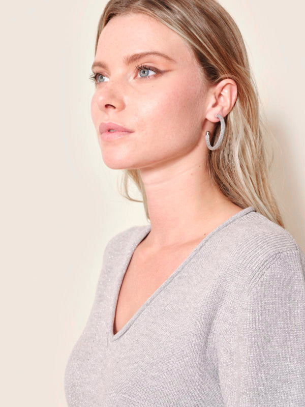 Grand Arthur Earrings by Maison Lurex in Silver