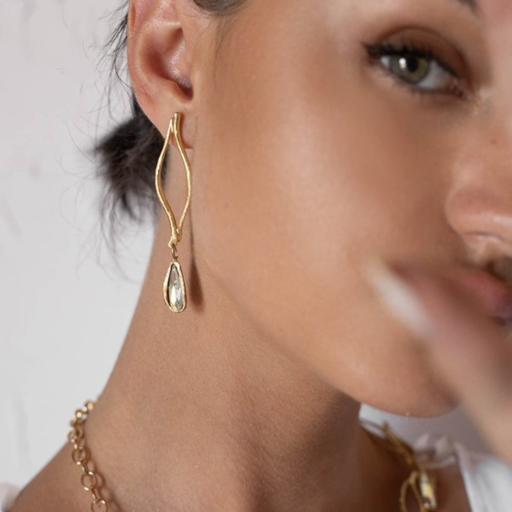 Earrings by Kalliope Jewelry in Black Diamond Crystal